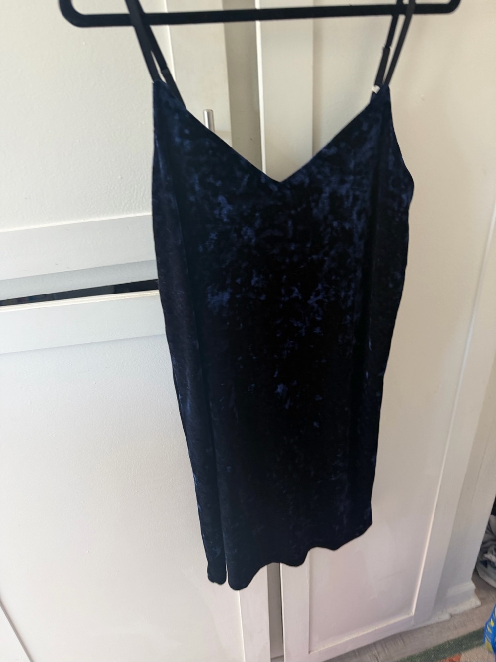 Love Ady Blue Velvet Mini Dress Size Large
